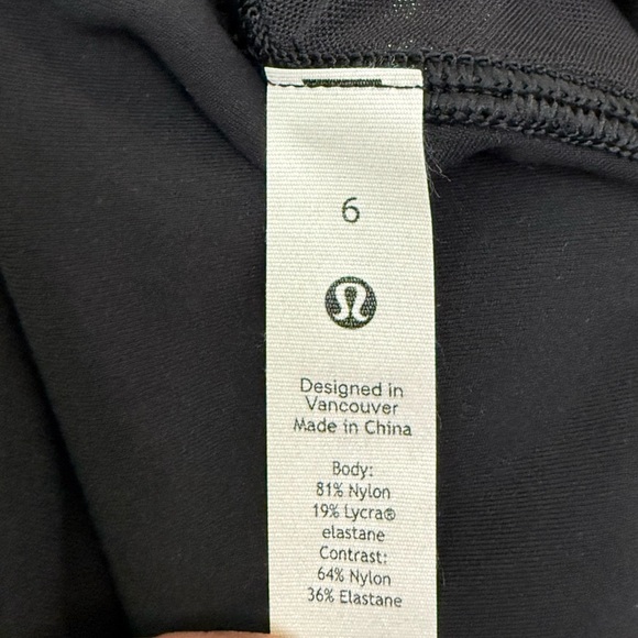 Lululemon Athletica Black Top Size 6 - Picture 3 of 5